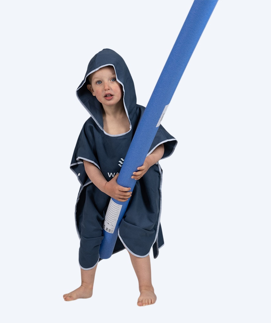 Watery bathing poncho for kids (1-6) - Microfiber - Dark blue