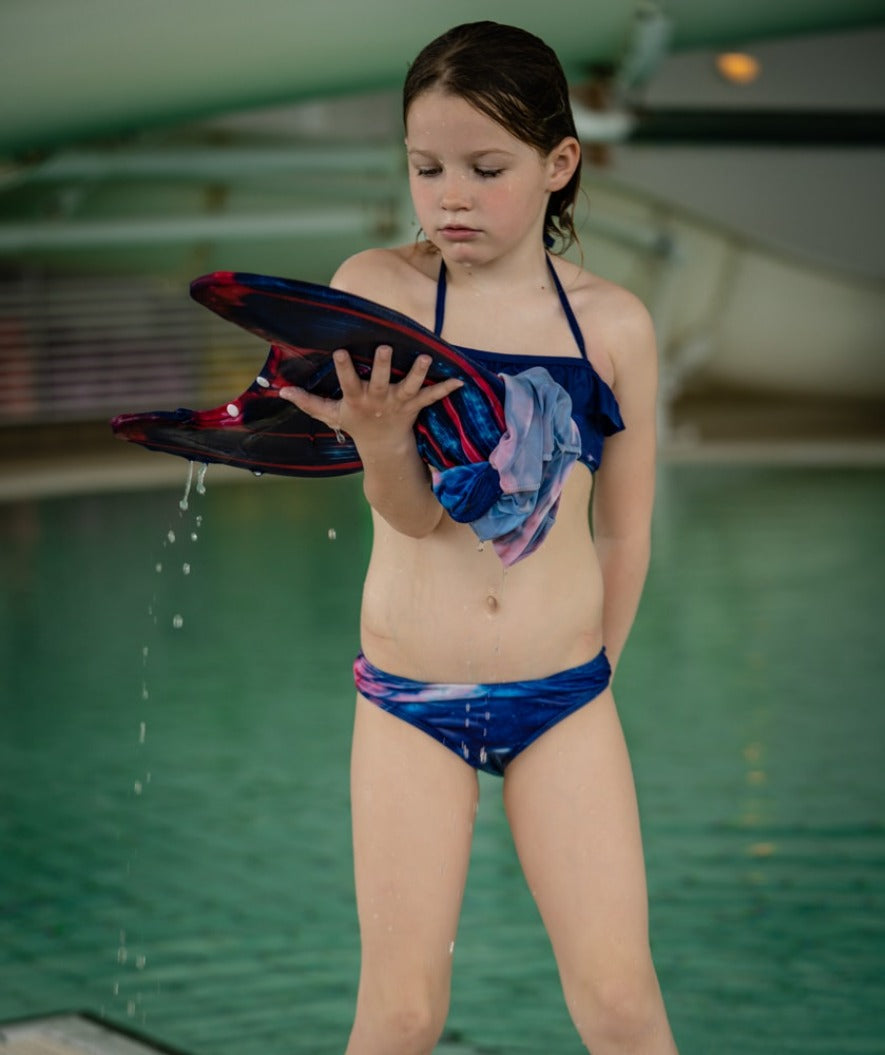 Watery mermaid bikini top for girls - Milky Way