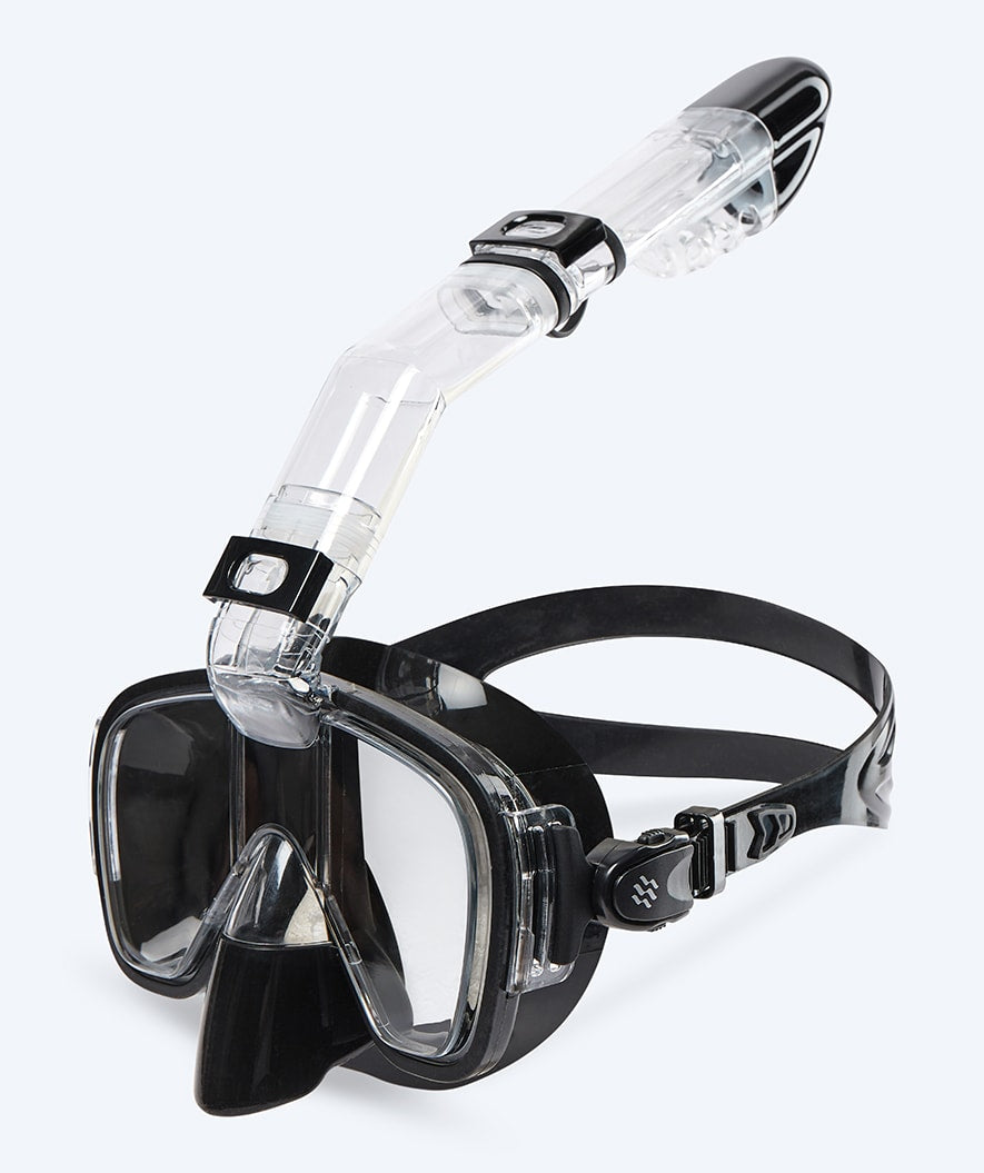 Watery snorkel set for adults - Fisher/Pearl - Pink/black