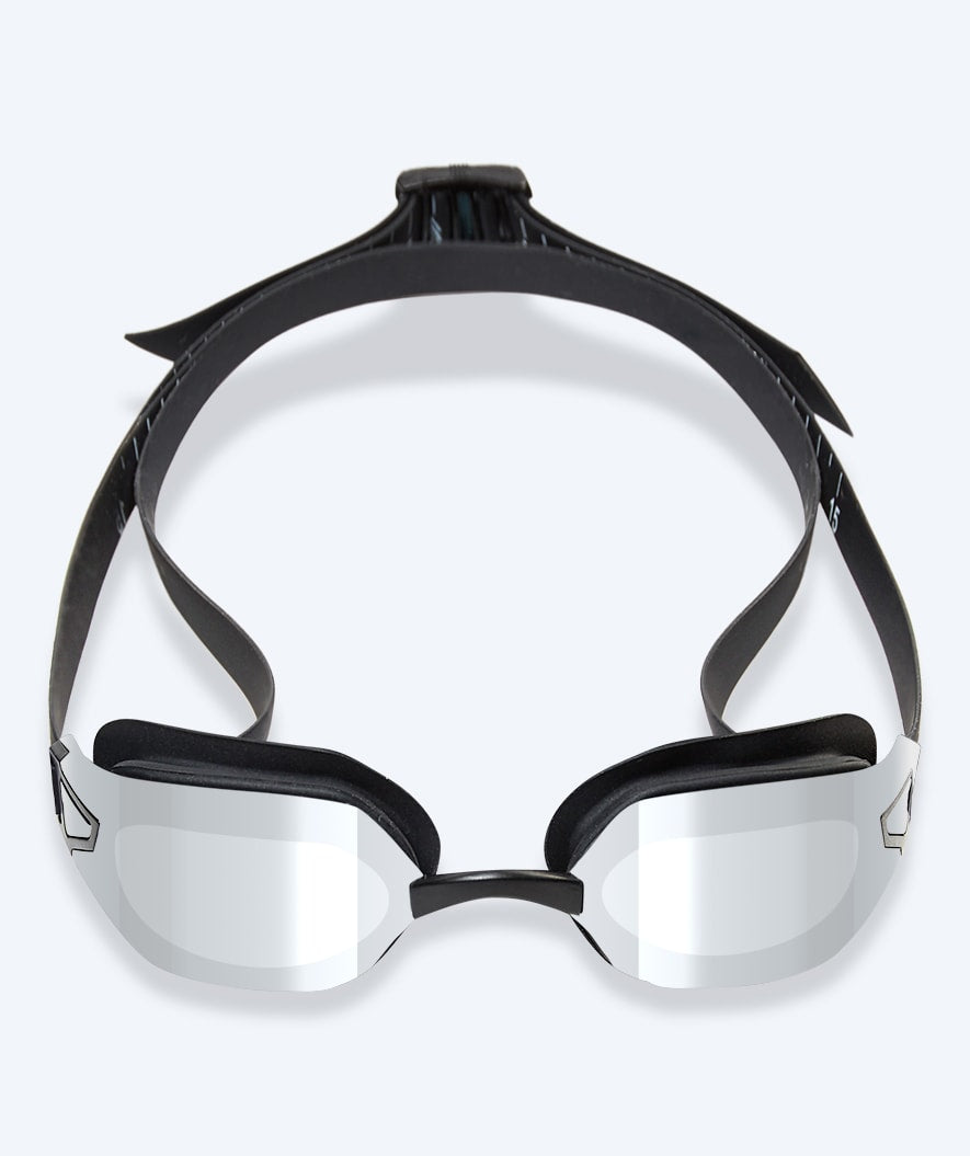 Watery competition swim goggles for kids - Power Lane - Black/silver