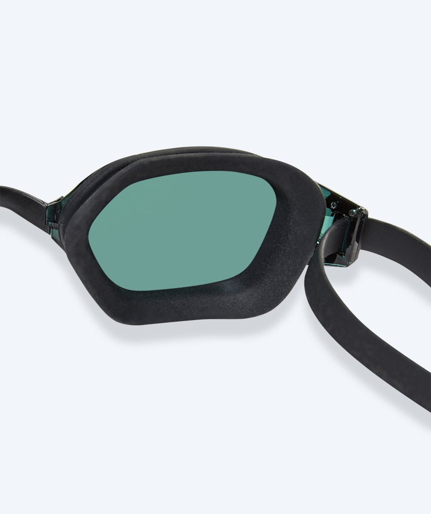 Watery competition swim goggles for kids - Power Lane - Black/silver