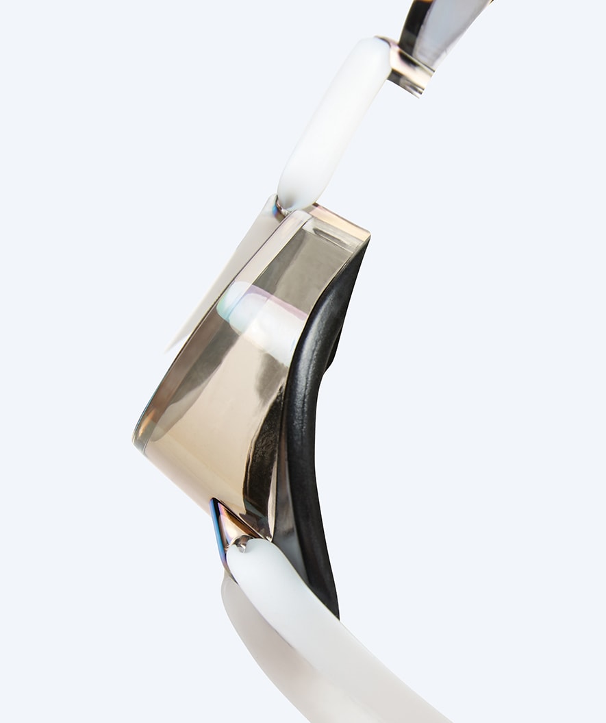 Watery swim goggles - Proflex Swedish Mirror - White/gold