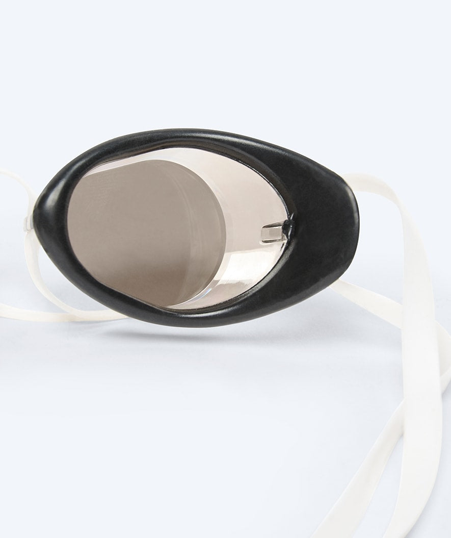 Watery swim goggles - Proflex Swedish Mirror - White/silver