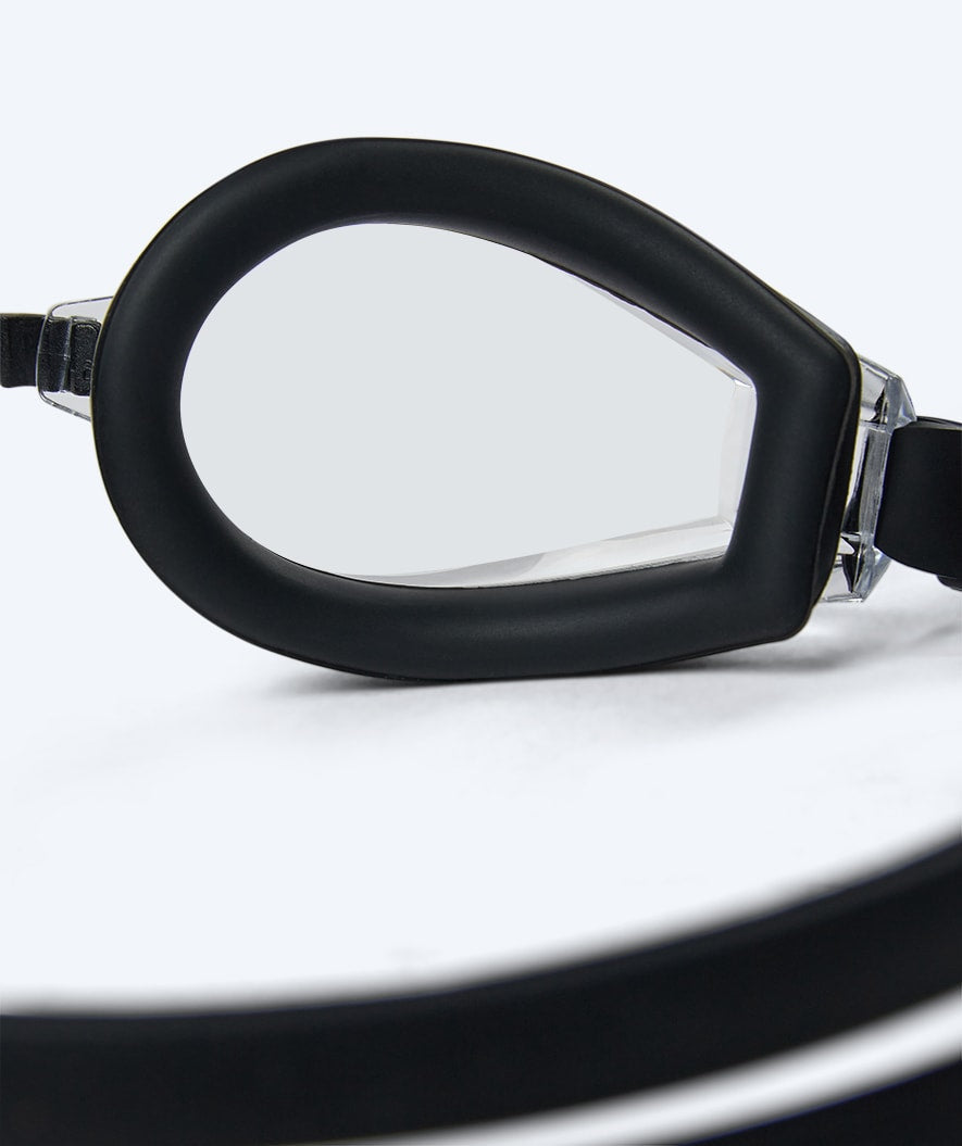 Watery farsighted prescription swim goggles for adults - (+2.0) to (+4.5) - Ridley - Black