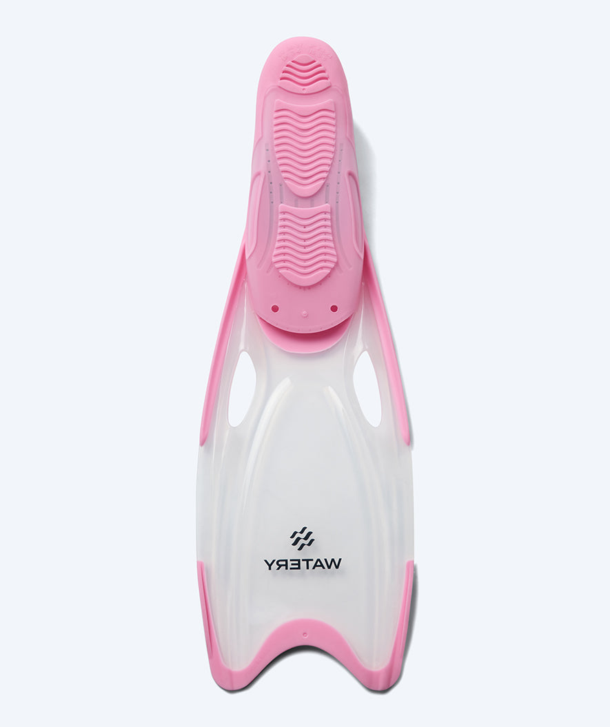 Watery diving fins for junior (34-37) - Rilian - Pink/white