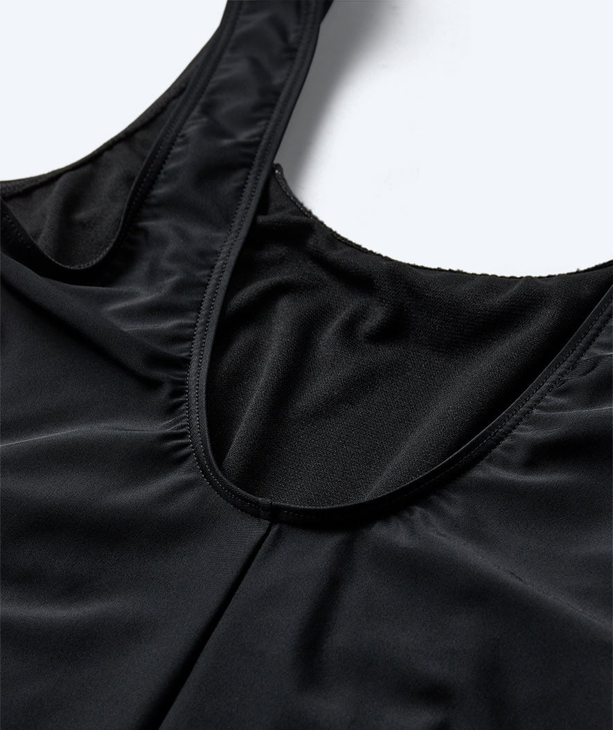 Watery swimsuit in big sizes for women - Tamaya U-Back - Black/white