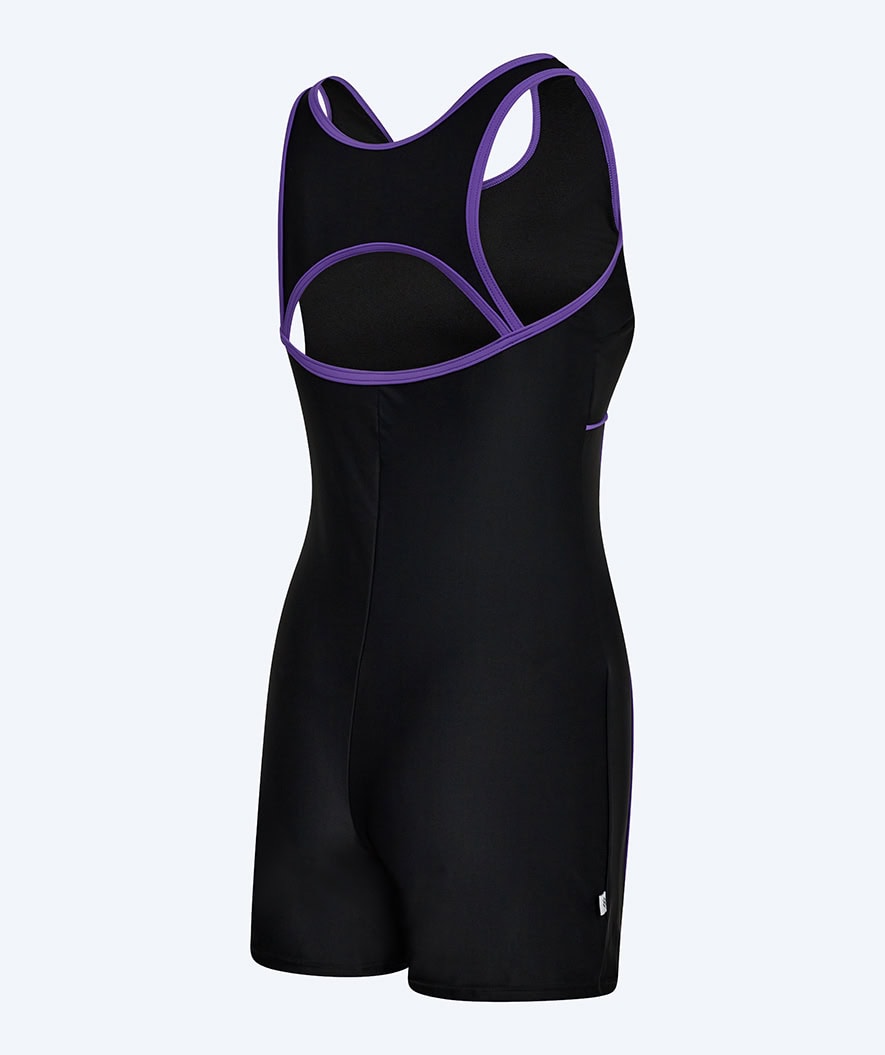 Watery swimsuit with skirt for women - Tirta - Black/purple