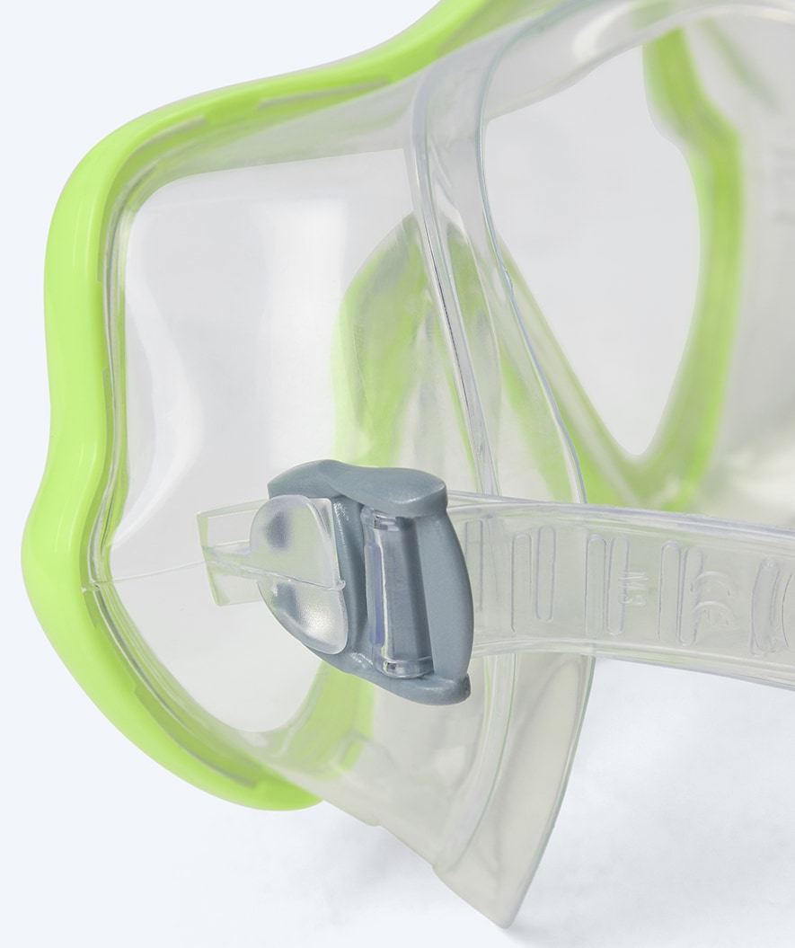 Watery snorkel set for junior (8-15) - Trigger/Masika - Yellow/green