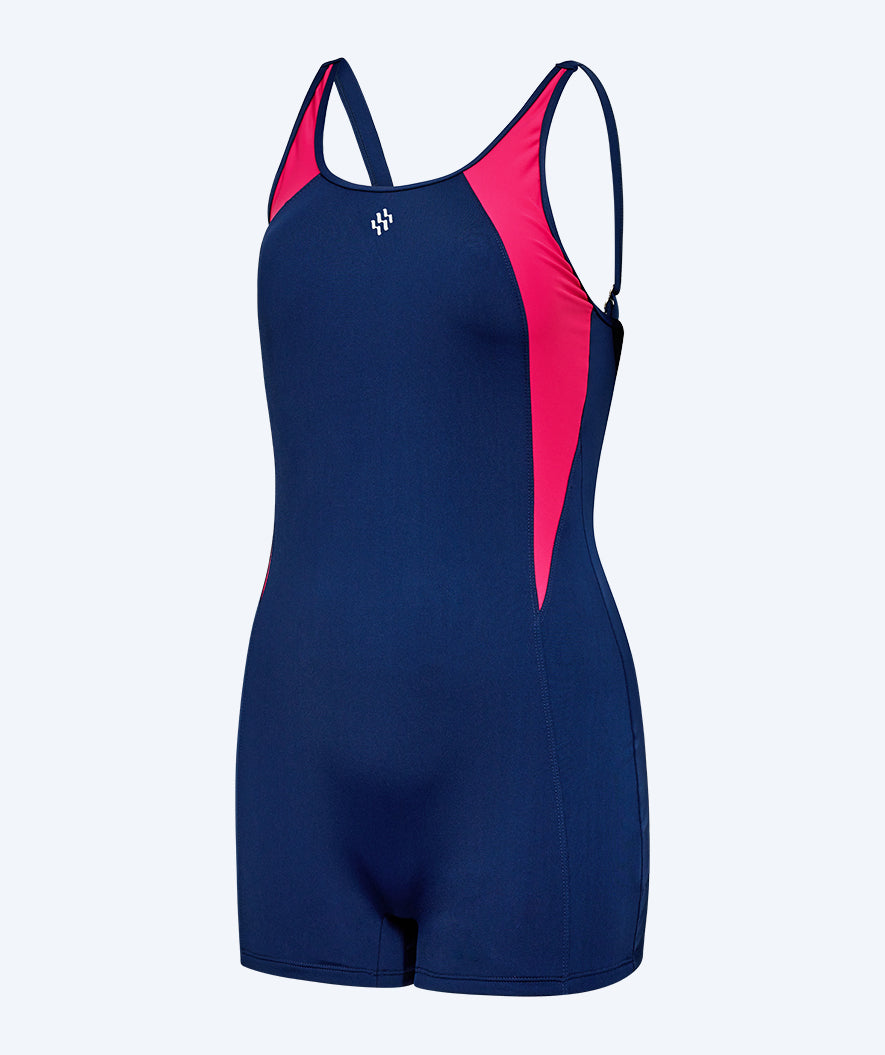 Watery swimsuit with legs for women - Venilla - Dark blue/pink