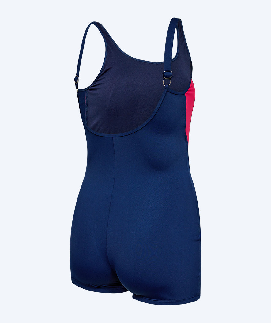 Watery swimsuit with legs for women - Venilla - Dark blue/pink