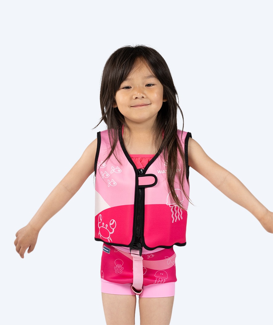 Watery swim vest for kids (1-6) - Active - Atlantic Pink