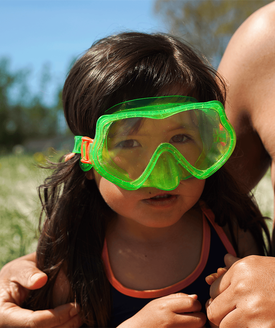 Watery snorkel set for kids (4-10) - Winslet/Fleetwood - Green/Blue