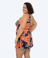 Watery skirted swimsuit for women - Laguna - Arvin Orange