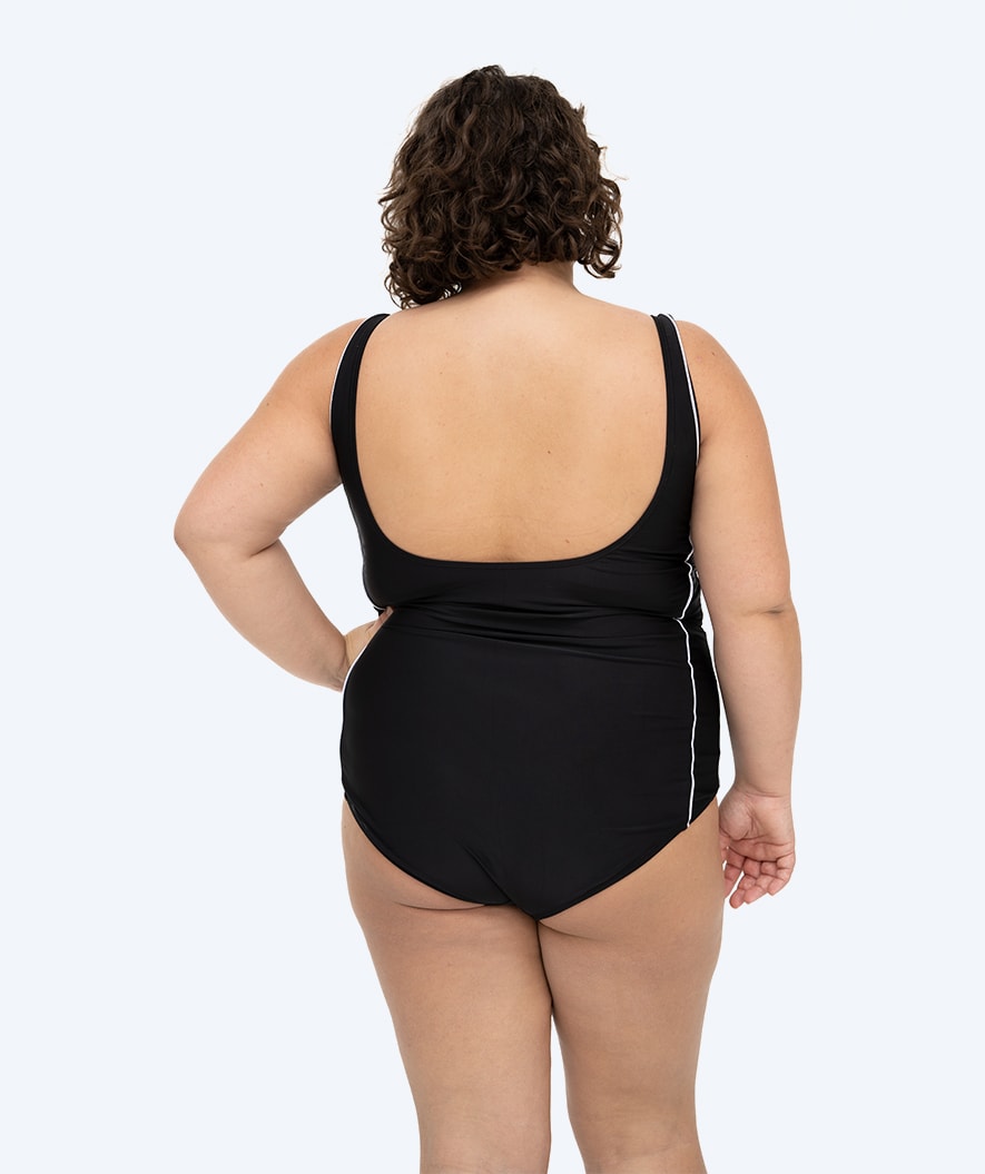Watery plus size swimsuit for women - Marilla - Black