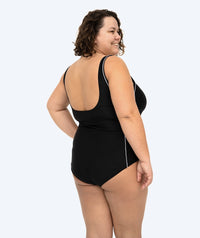 Watery plus size swimsuit for women - Marilla - Black