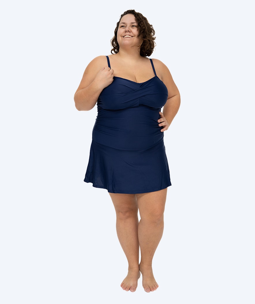 Watery swimsuit with skirt for women - Lana - Dark blue