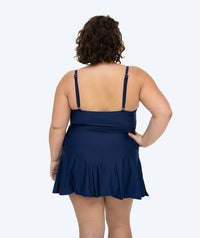 Watery swimsuit with skirt for women - Lana - Dark blue