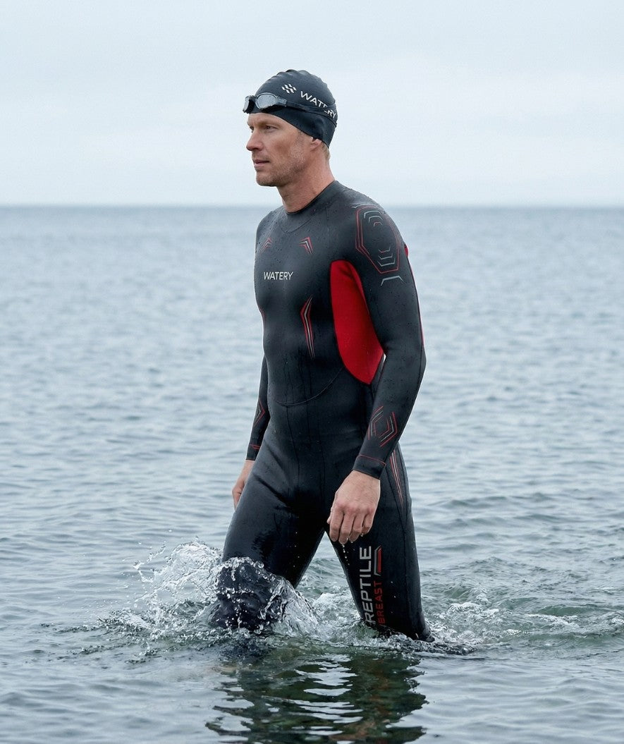Watery wetsuit for men - Reptile Breast - Orange