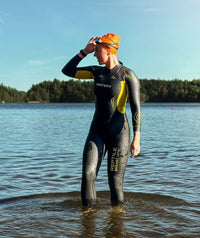 Watery wetsuit for women - Reptile Breast - Yellow
