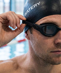 Watery training swimming goggles - Clyde Active - Black (Smoke lens)