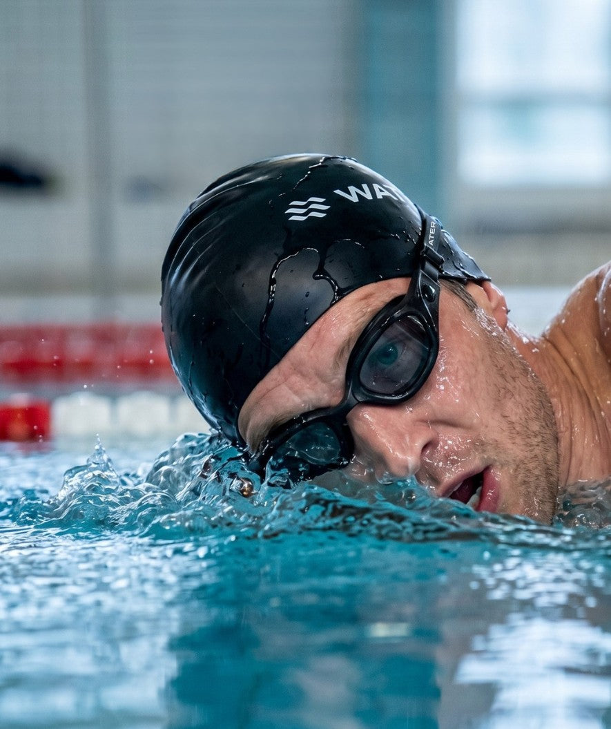 Watery training swimming goggles - Clyde Active - Black (Smoke lens)