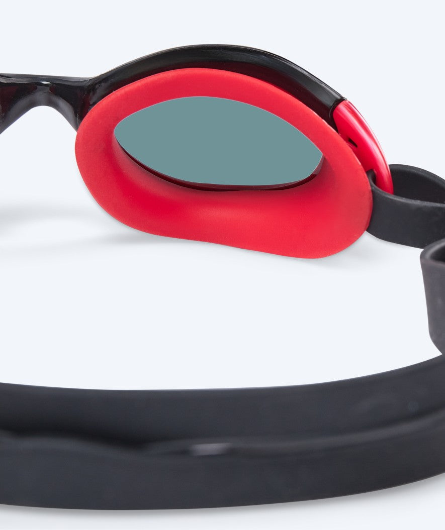 Watery swimming goggles for kids - Wade Active - Black/red (Smoke lens)