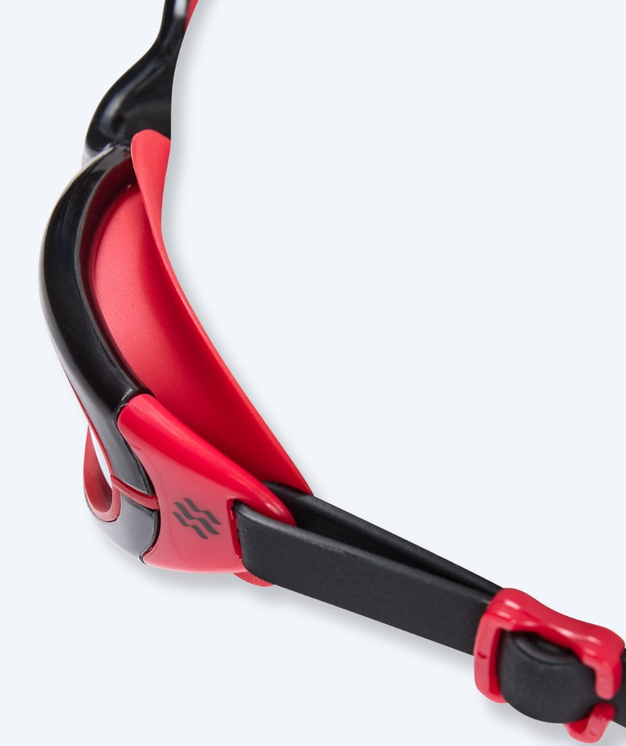 Watery swimming goggles for kids - Wade Active - Black/red (Smoke lens)