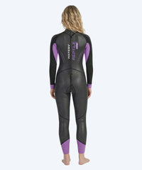 Watery wetsuit for women - Reptile Core - Black/purple