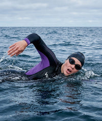 Watery wetsuit for women - Reptile Core - Black/purple