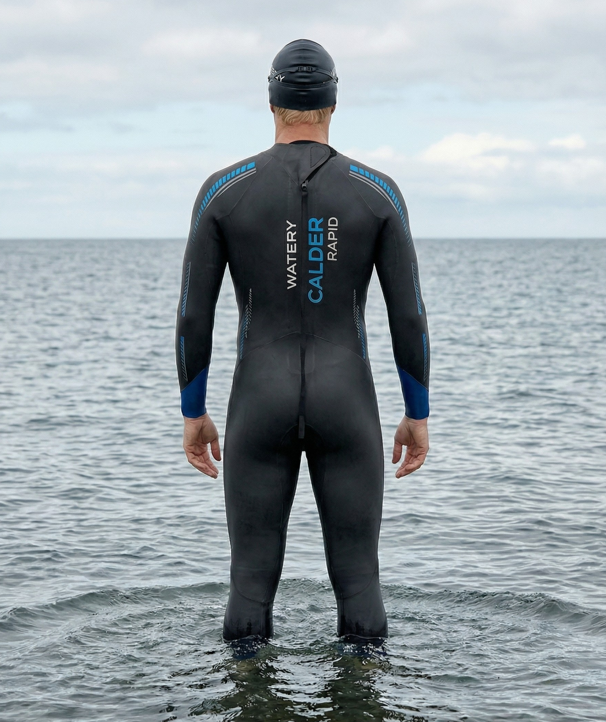 Watery wetsuit for men - Calder Rapid - Black/blue