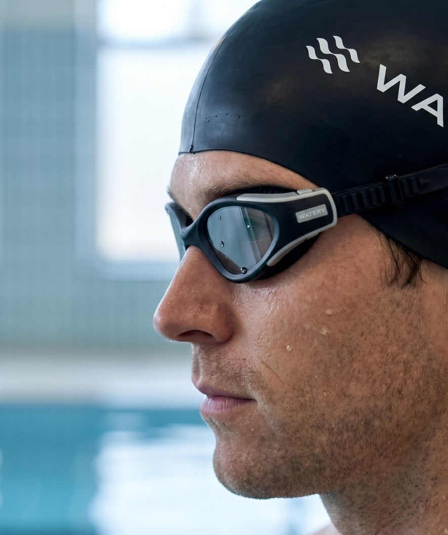 Watery training swimming goggles - Kelvin Active - Black/silver