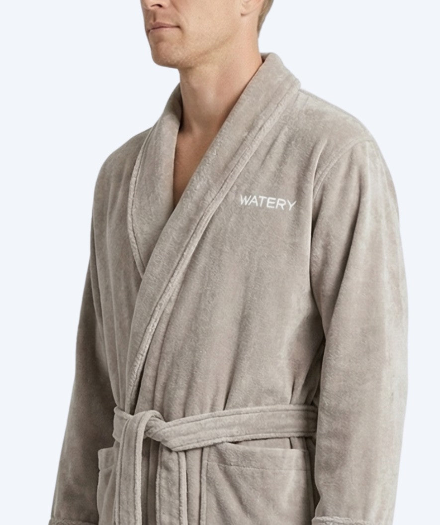 Watery bathrobe for men - Mariana - Grey