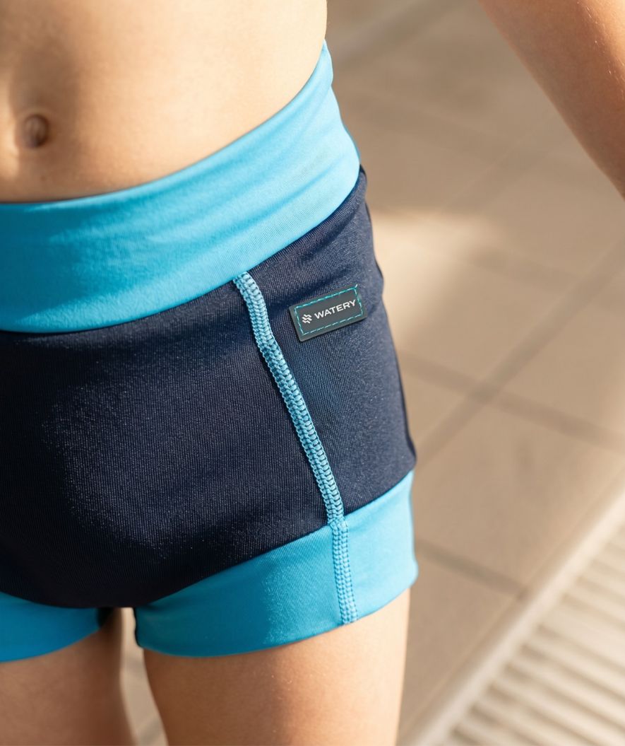 Watery swim nappies for kids - Neoprene Swim Nappy - Atlantic Blue