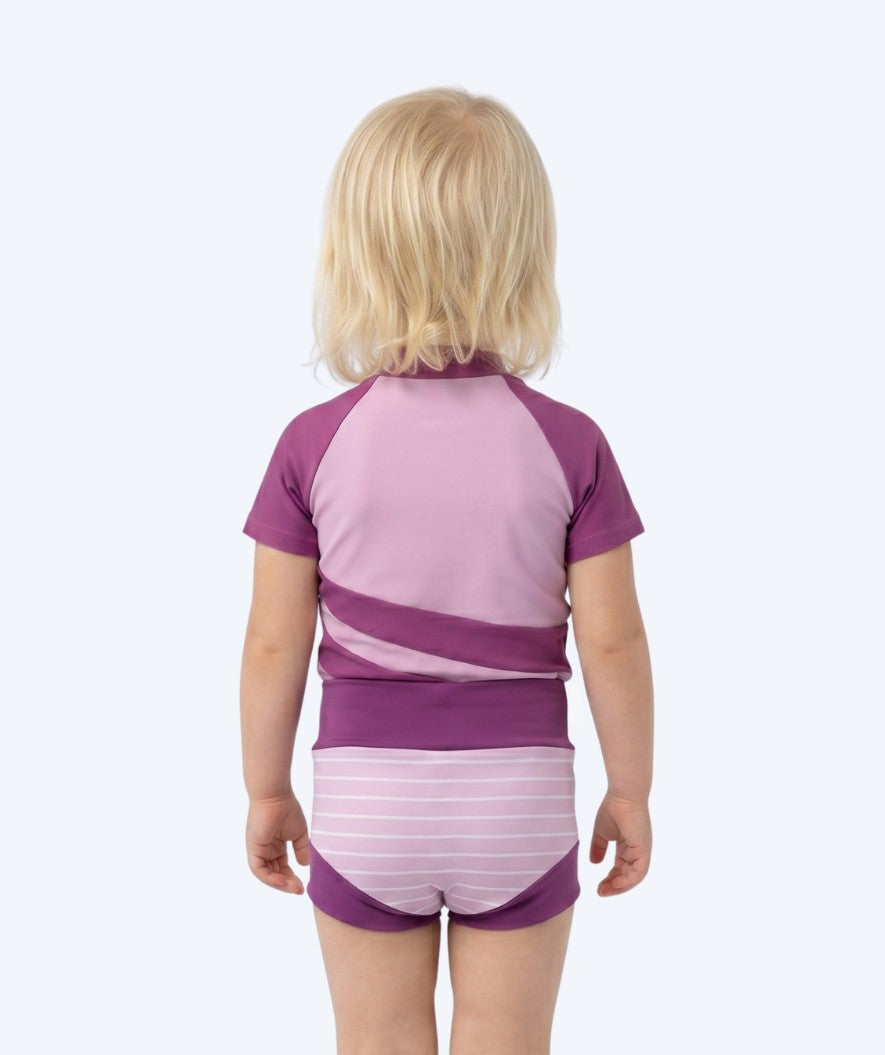 Watery swim nappies for kids - Neoprene Swim Nappy - Purple Stripes