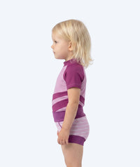 Watery swim nappies for kids - Neoprene Swim Nappy - Purple Stripes