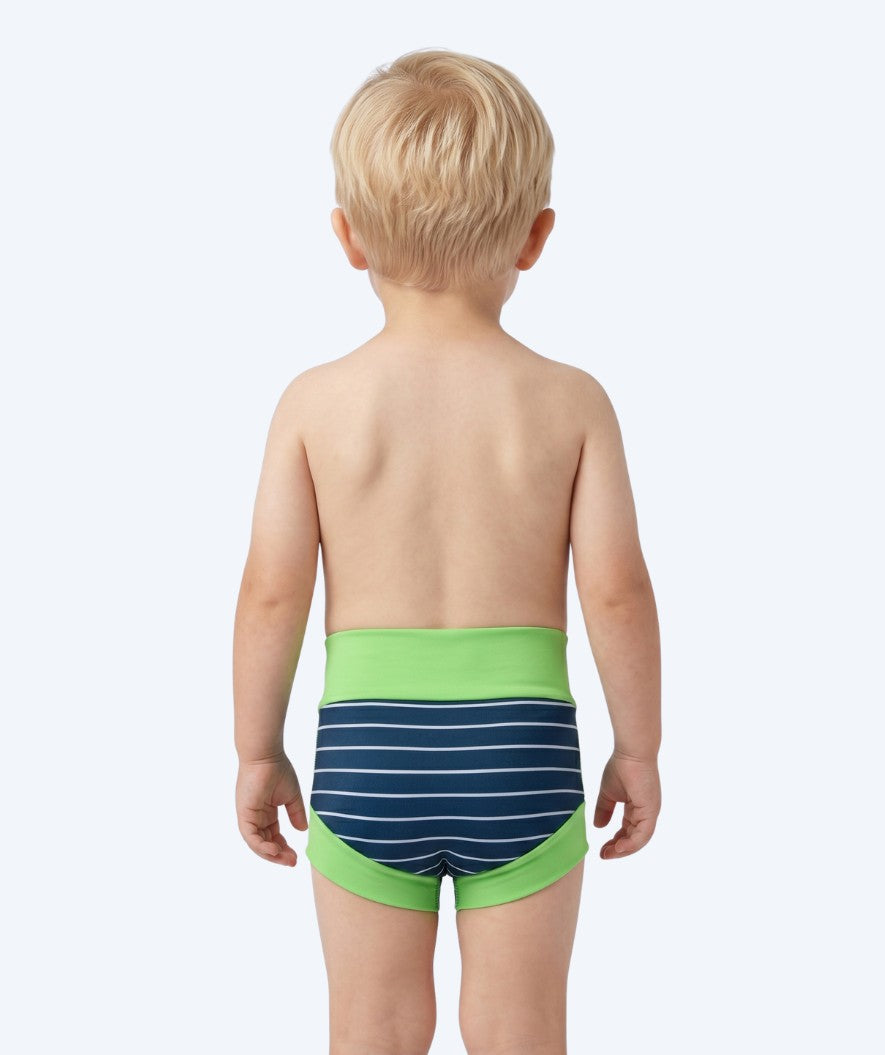Watery swim nappies for kids - Neoprene Swim Nappy - Green Stripes