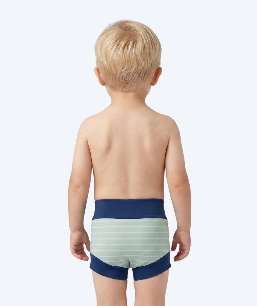 Watery swim nappies for kids - Neoprene Swim Nappy - Nordic Green Stripes
