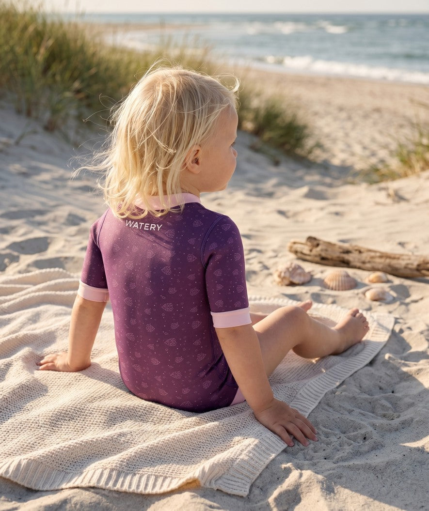 Watery wetsuit for baby - Baia Full-Body - Atlantic Purple
