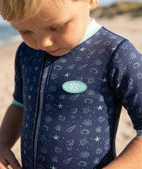 Watery wetsuit for baby - Baia Full-Body - Atlantic Turquoise