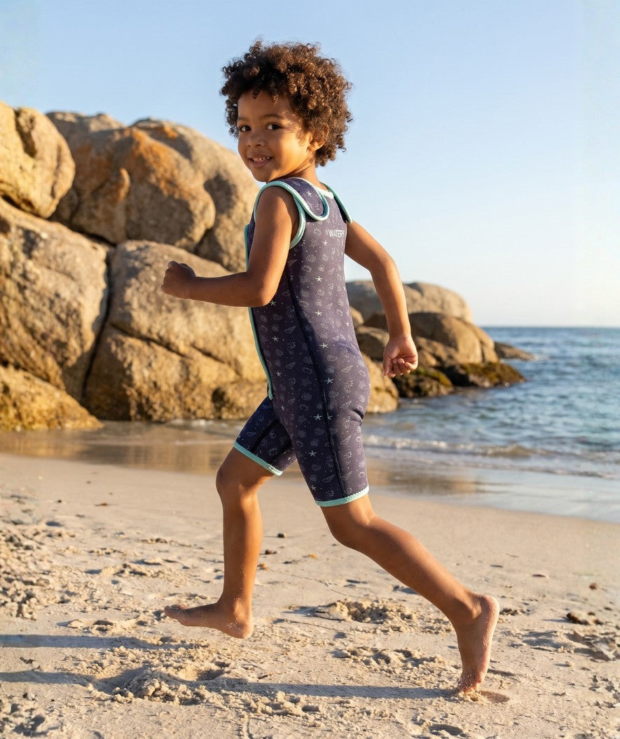 Watery wetsuit for kids - Baia Shorty - Atlantic Turquoise