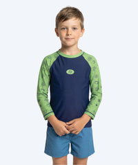 Watery UV-shirt for kids - Brandman Long Sleeve Rashguard - Green/blue