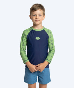 Watery UV-shirt for kids - Brandman Long Sleeve Rashguard - Green/blue