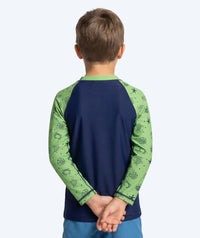 Watery UV-shirt for kids - Brandman Long Sleeve Rashguard - Green/blue