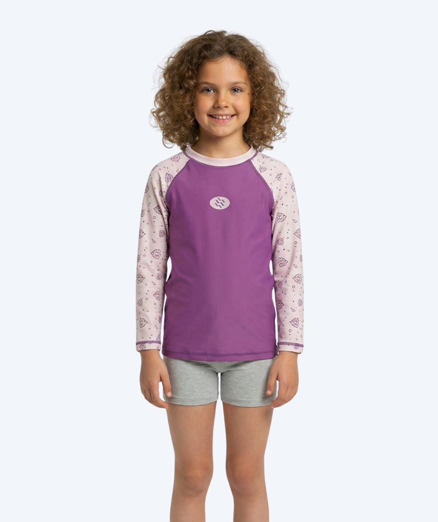 Watery UV-shirt for kids - Brandman Long Sleeve Rashguard - Pink/purple