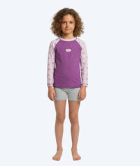 Watery UV-shirt for kids - Brandman Long Sleeve Rashguard - Pink/purple