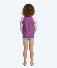 Watery UV-shirt for kids - Brandman Long Sleeve Rashguard - Pink/purple