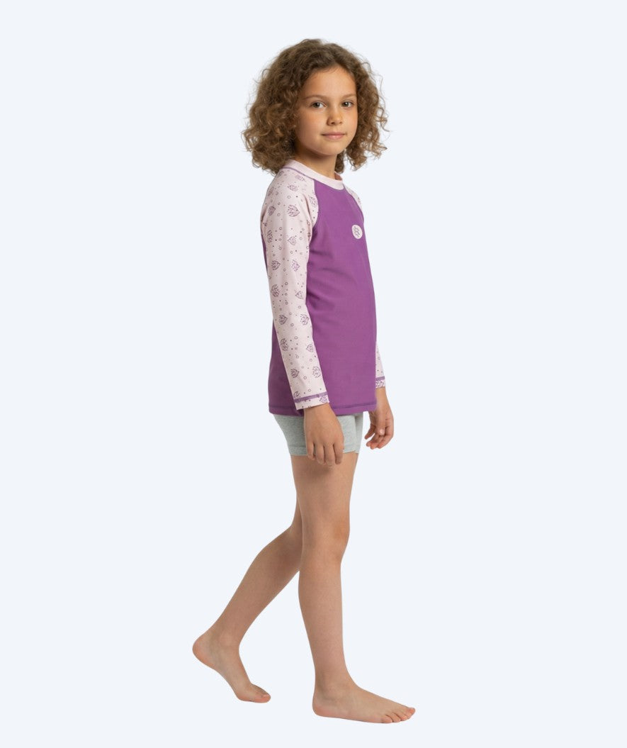Watery UV-shirt for kids - Brandman Long Sleeve Rashguard - Pink/purple