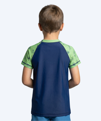Watery UV-shirt for kids - Brandman Short Sleeve Rashguard - Green/blue