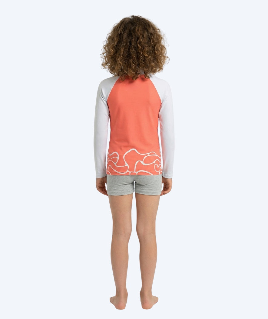 Watery UV-shirt for kids - Chilton Long Sleeve Rashguard - Light pink/white