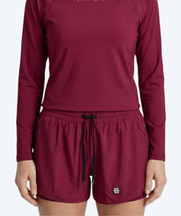 Watery swim shorts for women - Remington - Dark red